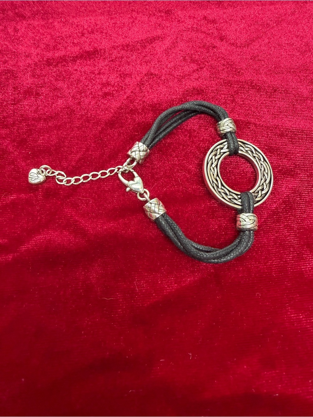 Brighton Interlok Weave Black Corded Bracelet